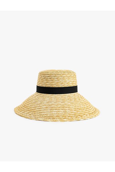 Koton Straw Bucket Hat with Band Detail