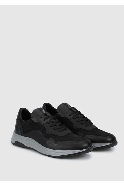 Provoq Men's Black Leather Shoes