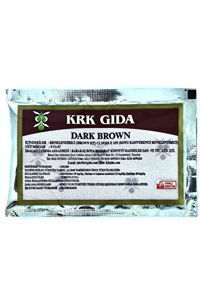 Krk Gıda KRK GIDA RENKLENDİRİCİ KAHVERENGİ (DARK BROWN)(BROWN HT) (E155) 9GR