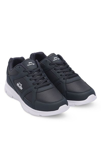 Slazenger Comfort Sole Lace-Up Casual Sports Shoes Navy Blue-White Sneaker