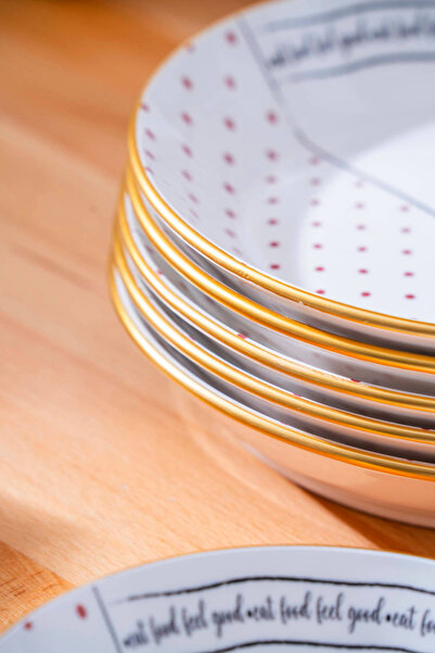 ACAR Feel Good 6 lı Yemek Tabağı - 20 cm