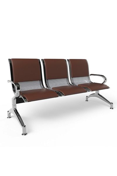 Mahmayi JX 3-Seater Outdoor Bench with Cushions- Brown