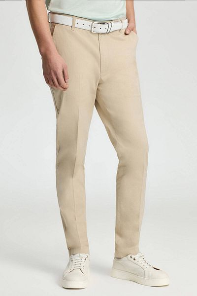 Hemington Light Beige Cotton Blend Summer Chino Pants