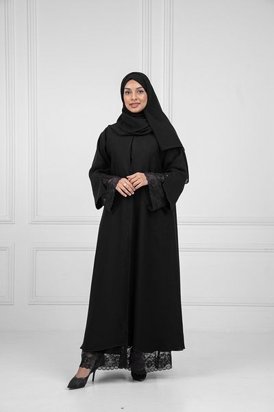 LAVİNİA Lavinia women's abaya with excellent internet fabric lined with tulle on the inside