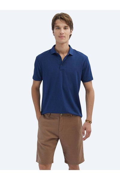 Kip Μπλουζάκι με γιακά πόλο Indigo Jacquard
