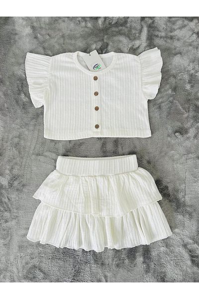 NEWKİDS 7-8 Years Old Girl's Skirted Suit