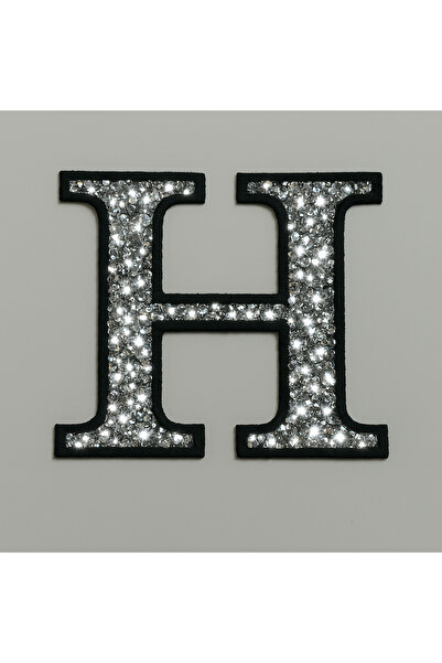 Taşteks TAŞLI Ütülenebilen veya Sticker Olarak Kullanılabilen 6cm H Harfi