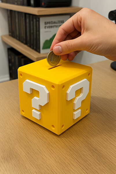 Xeir Decoration Blok Tasarımlı Çocuk&Yetişkin Kumbarası | Kapaklı Para Kutusu