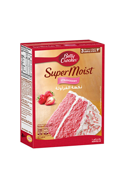 BETTY CROCKER كيكة الفراولة سوبر مويست 400 جرام