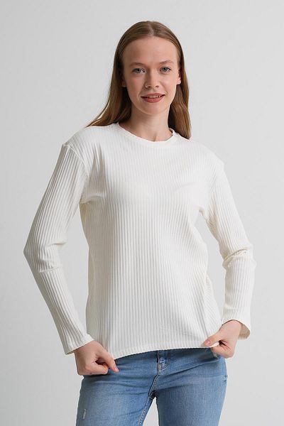 ALEXANDERGARDI Long Sleeve Ribbed Basic Women's Sweatshirt