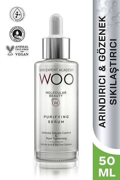 WOO Skin Expert Academy Purifying and Pore Firming Serum 50ml Anti-Acne Effective to Reduce Skin Flaws