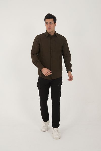 Camp Scoutland Camp365 Outdoor Tactical Άνετο και βολικό ανδρικό πουκάμισο Tactical Khaki με απαγωγή νερού