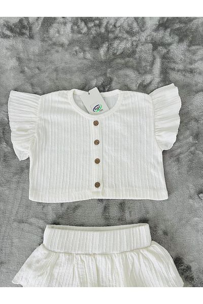 NEWKİDS 7-8 Years Old Girl's Skirted Suit