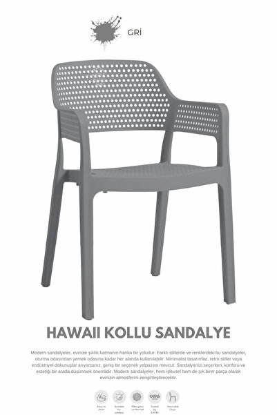 Daim Plastik HAWAİİ KOLLU BAHÇE SANDALYESİ