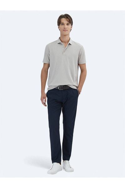 Kip Beige Jacquard Polo Neck T-Shirt