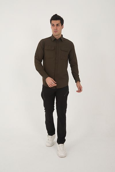 Camp Scoutland Camp376 Outdoor Tactical Άνετο και βολικό ανδρικό πουκάμισο Tactical Khaki με απαγωγή νερού