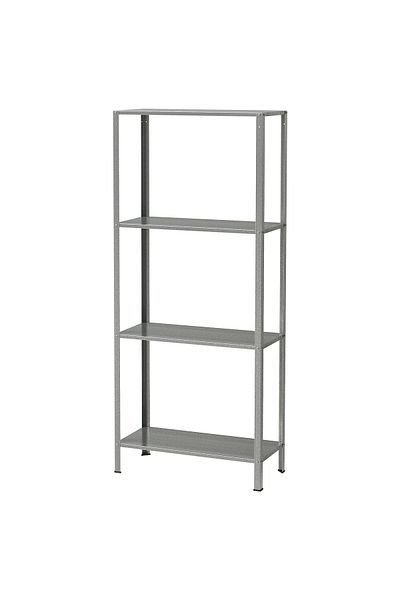 IKEA وحدة رفوف هيليس، 60×27×140 سم، مصنوعة من الفولاذ المجلفن، للتخزين الداخلي والخارجي