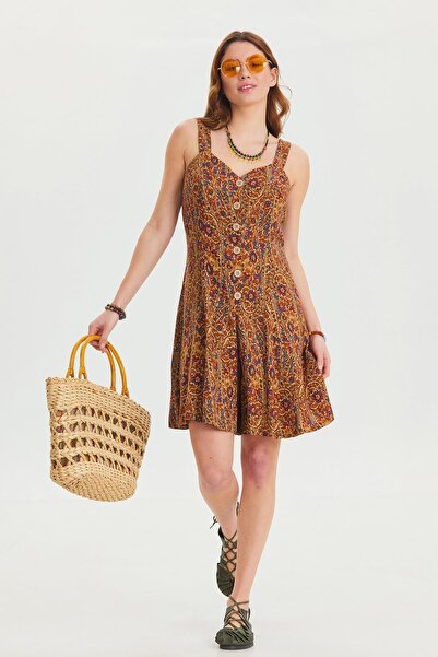 Los banditos Thin Strap Button Detailed Summer Jumpsuit