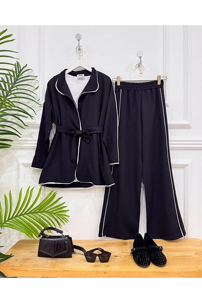 onix Lora Double Suit with Jacket Black