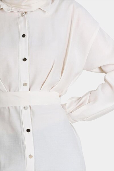 Alvina Belted and Pleated Detailed Tunic 42702