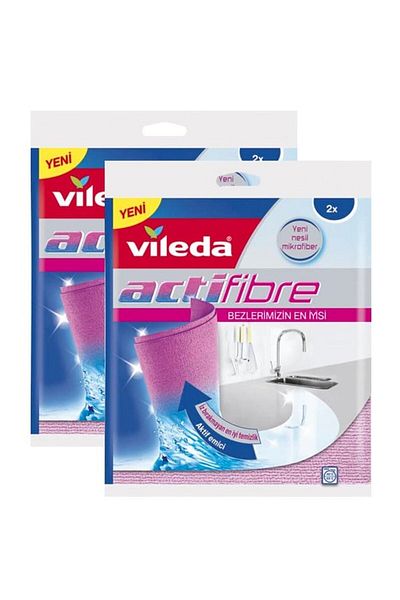 Vileda Actifibre Cleaning Cloth 2 Pieces x 2 Pieces