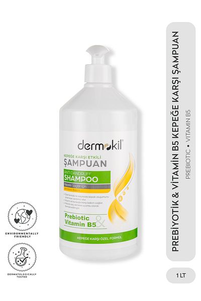 9Renk Dermokil Prebiotic & Vitamin B5 Anti-Dandruff Shampoo 1 L