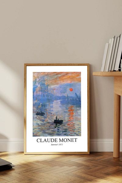 Dekorsiahome Ένα τεμάχιο ζωγραφική με ξύλινο πλαίσιο Claudemonettk0016