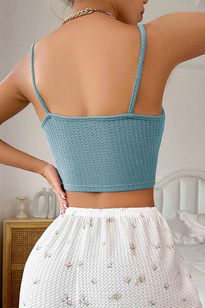 Merry See Strappy Shorts Pajama Set