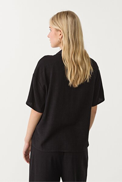 Stradivarius Linen blend short sleeve shirt