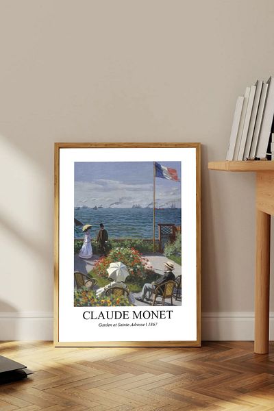 Dekorsiahome Ένα τεμάχιο ζωγραφική με ξύλινο πλαίσιο Claudemonettk0014