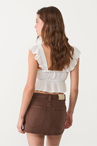 Stradivarius D62 denim şort etek