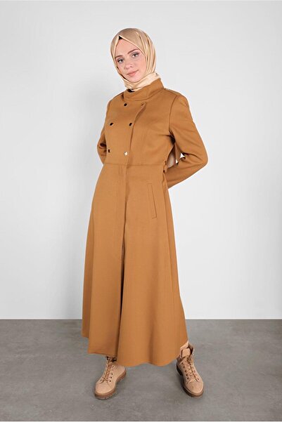 Alvina BELİ KUŞAKLI KAŞE MANTO 90116