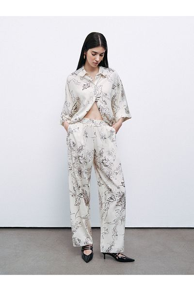 Nocturne Patterned Jacquard Trousers