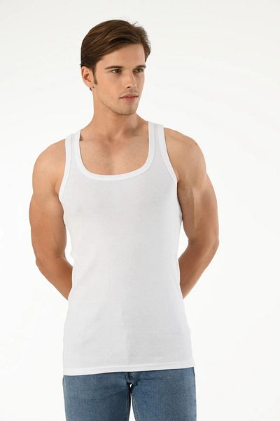 Mfö Life İç Giyim 5 Pieces Strappy Ribbed Woven Rambo Men's Athlete 1St Quality Made from 100% Cotton Yarns.