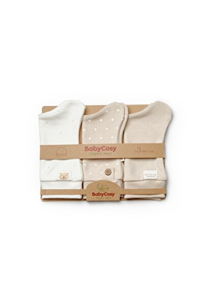 BabyCosy Organic Wear Set of 3 newborn hats, 100% organic cotton, TeddyBear, BabyCosy