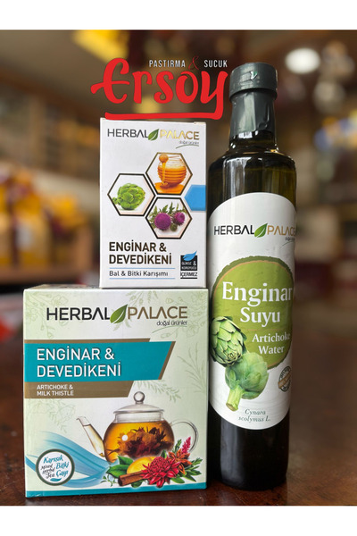 Herbal Palace Doğal Karaciğer Temizliği İçin Enginar & Devedikeni Seti Bitkis...