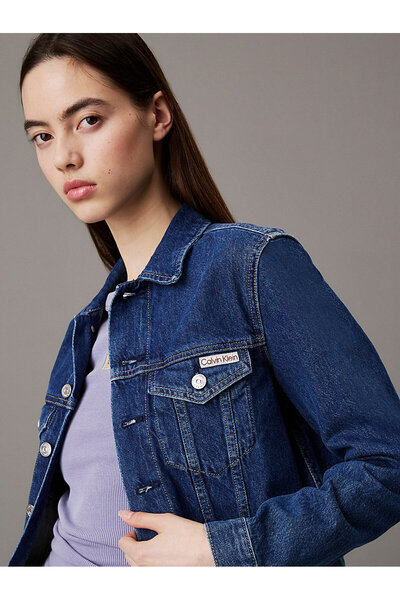 Calvin Klein Kadın Mavi Kot Ceket