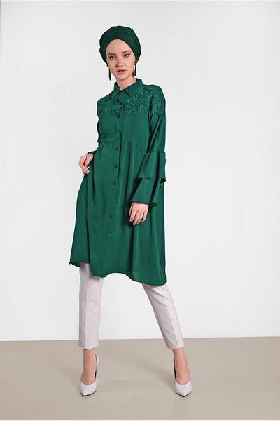 Alvina Detailed Embroidery Tunic Model Number: 4444