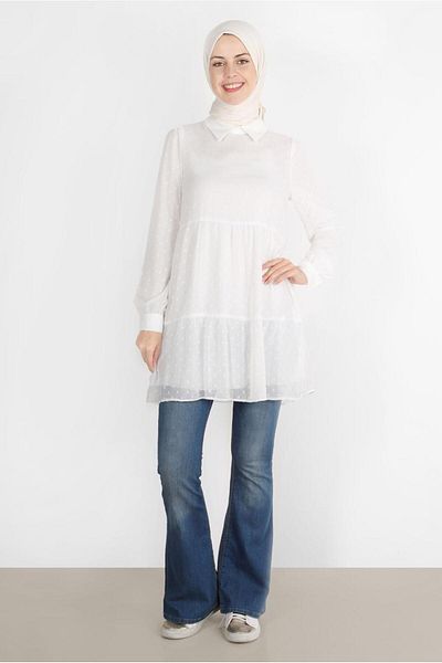 Alvina Polka Dot Folded TUNIC 42903