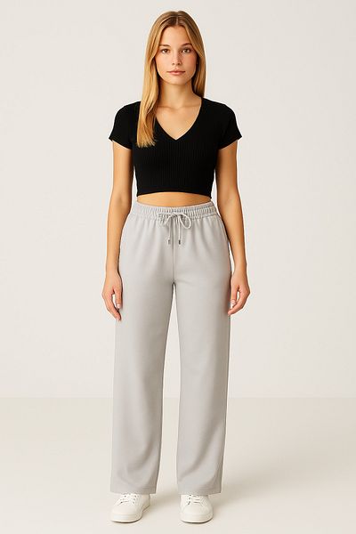 HAKKE Wide Leg Modal Tracking Pants