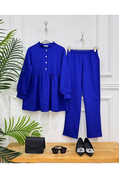 onix Blue Saks Alishya Double Set