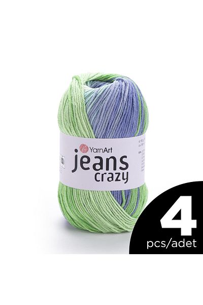 Yarnart Jeans Crazy - Ebruli - 8208 - 4 Pcs