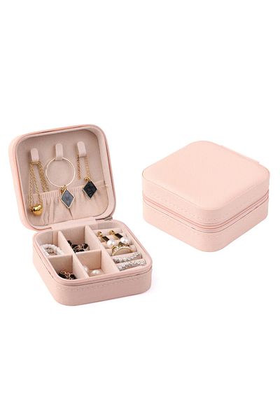 Choice Pink G961C Mini Jewelry Storage Box Portable Home Travel Earrings Necklace Storage Case for Women Ri