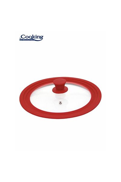 Heinner Heinner HR-AER-22D26R glass lid with silicone rim adjustable in 3 sizes 22/24/26 cm