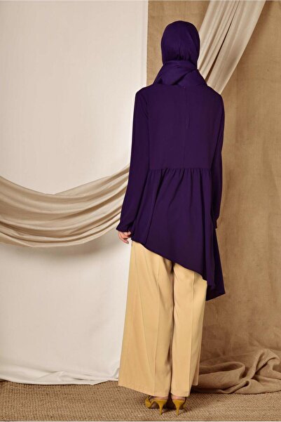 Alvina Asymetric Cut Volan Tunic 4864