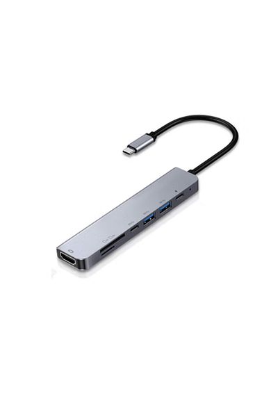 Linkpin 7-in-1 USB C Hub with 4K@60Hz Type C to HDMI,2 USB 3.0 Ports PD 100W Power Delivery and SD/TF Card