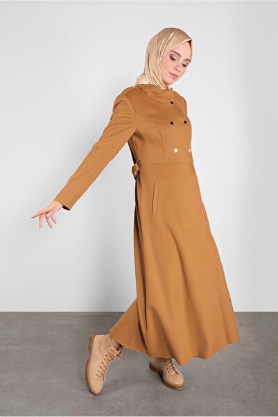 Alvina BELİ KUŞAKLI KAŞE MANTO 90116