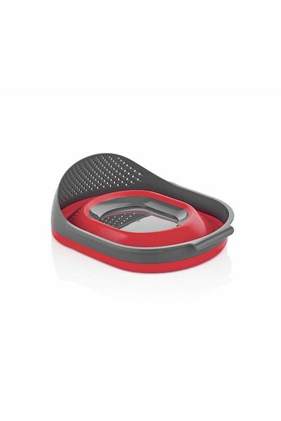 Heinner Heinner HR-QL-RS27 folding colander, for rice, beans, peas, 27.5 X 23 CM (Black/Red)
