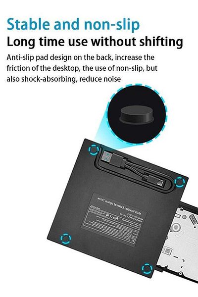 COOYA 3.0 External Mobile USB Optical Drive, DVD/CD 7-in-1 Burning, Plug & Play, High Speed Data Transfer