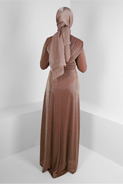 Alvina SİMLİ DRAPE DETAYLI ABİYE ELBİSE 50321